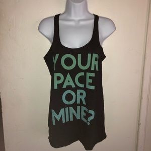 Chin-up apparel Your Pace or Mine? Workout tank